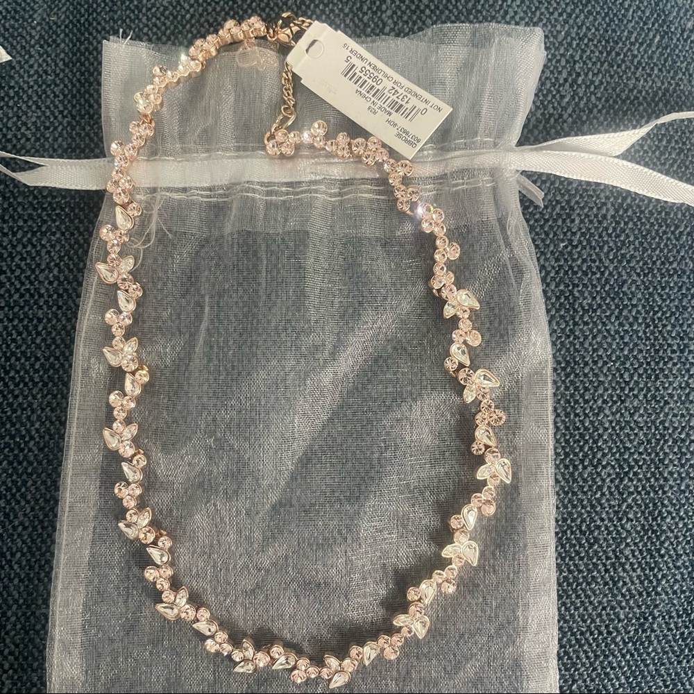 NWT Givenchy Rose Gold-toned and Crystal Necklace